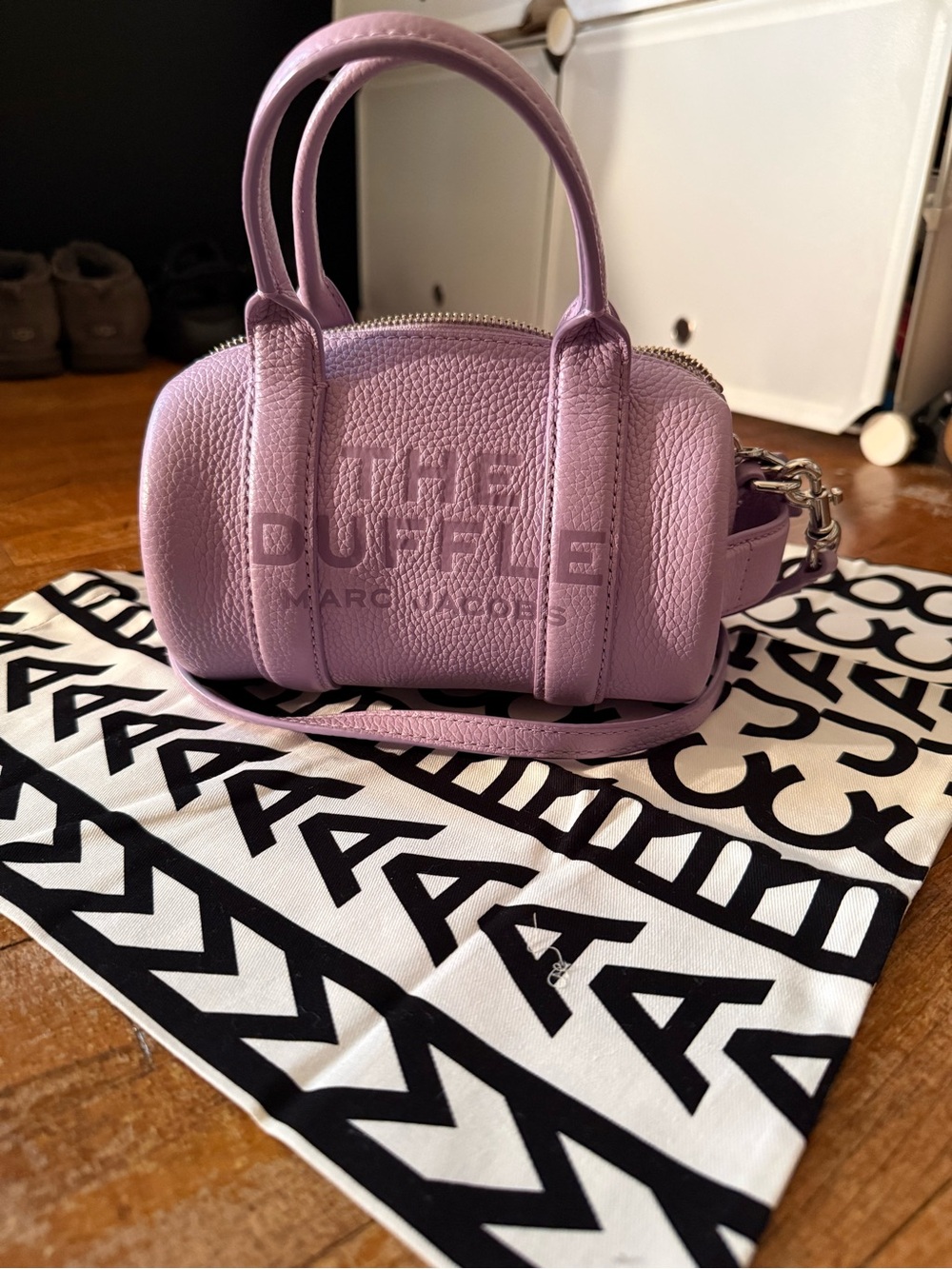 Marc Jacobs Lavender The Duffle Mini Leather Crossbody Satchel